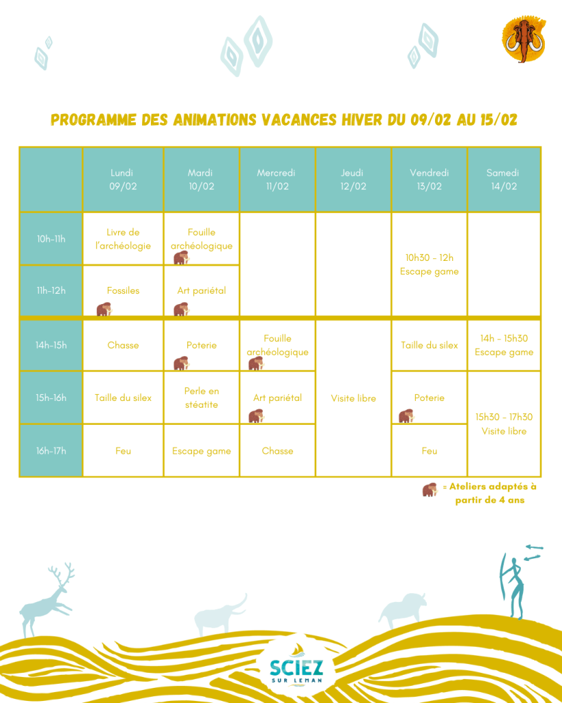 Programmation du Musée de Préhistoire & Géologie 2