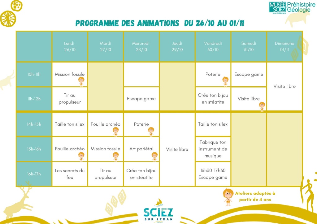 Programme des ateliers 2