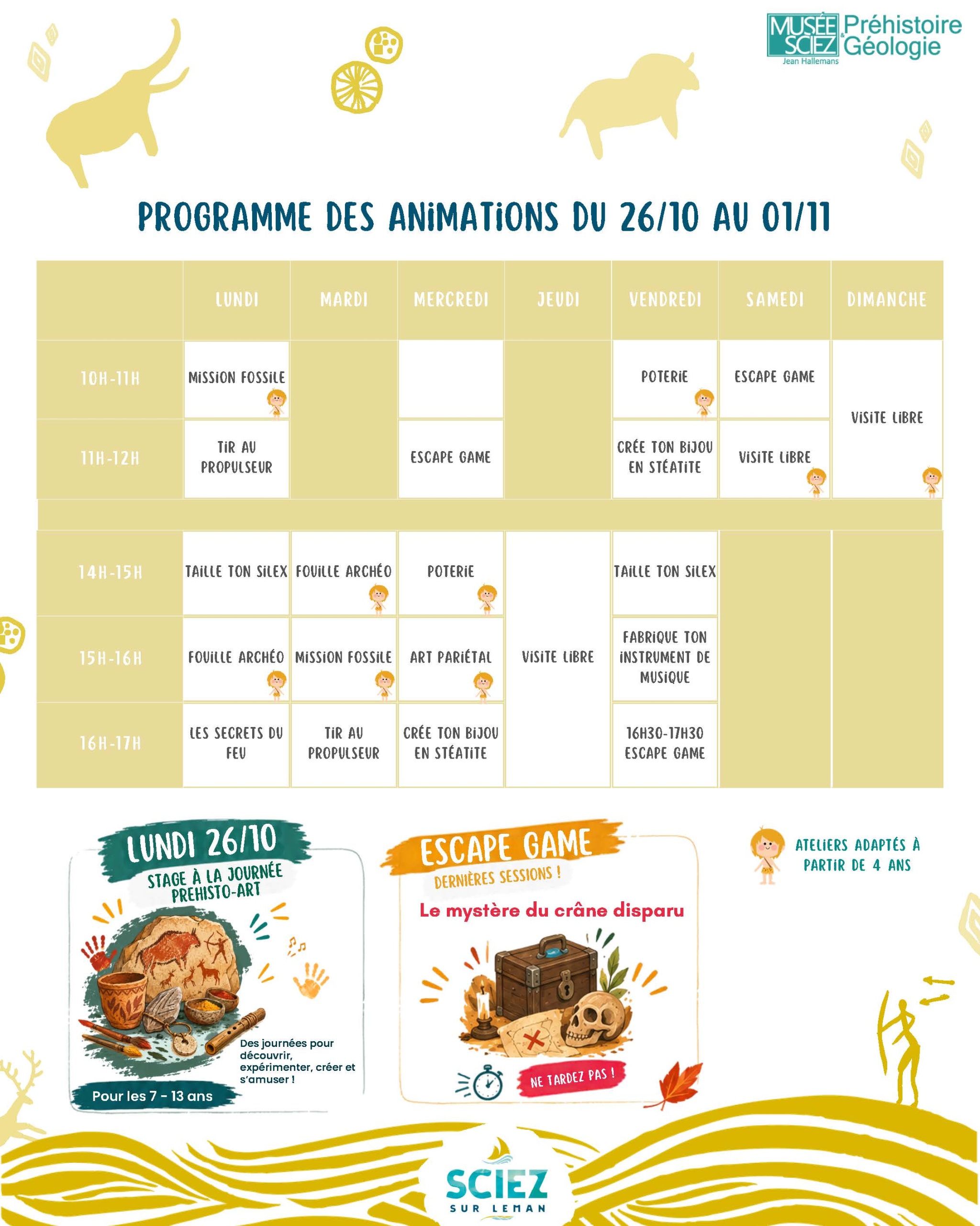Ateliers des vacances de la Toussaint au Musée de Préhistoire 7