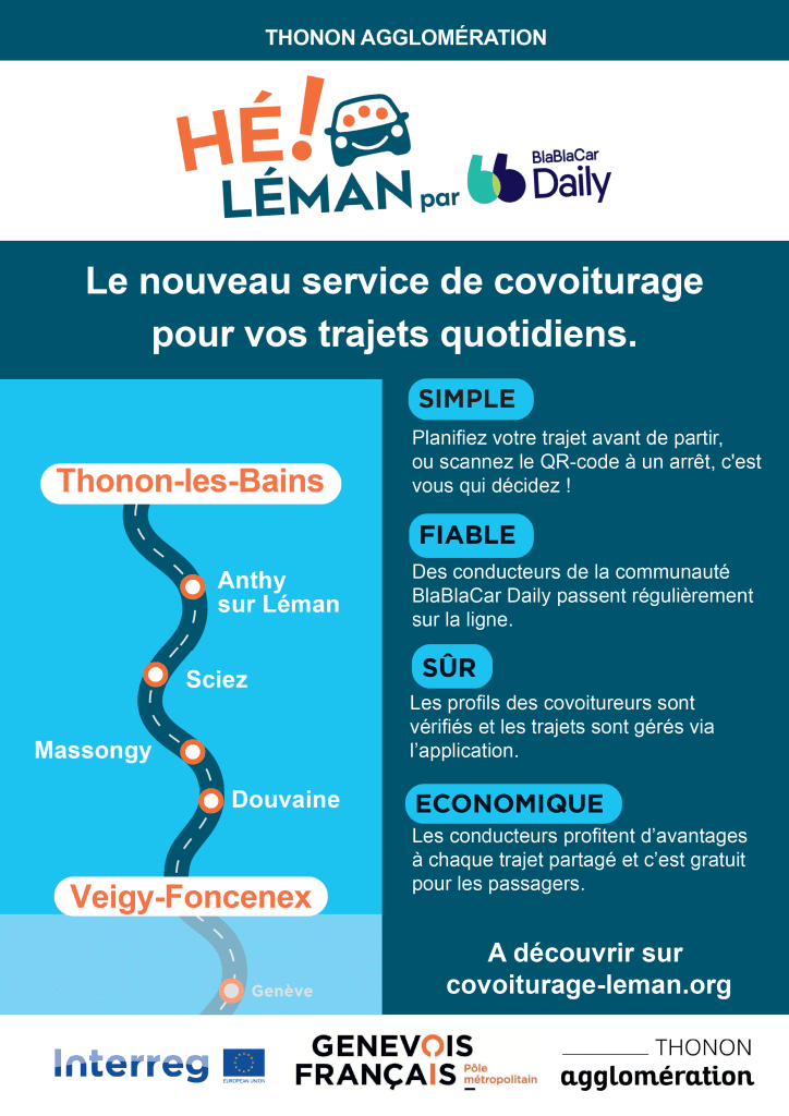 Une nouvelle ligne de covoiturage pour vos trajets du quotidien : HéLéman par BlaBlaCar Daily 1