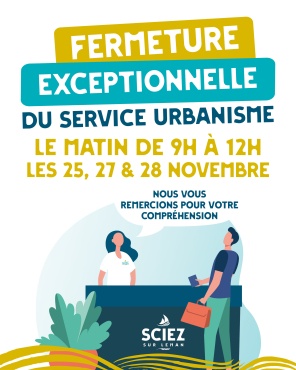 Fermeture exceptionnelle du service urbanisme 3